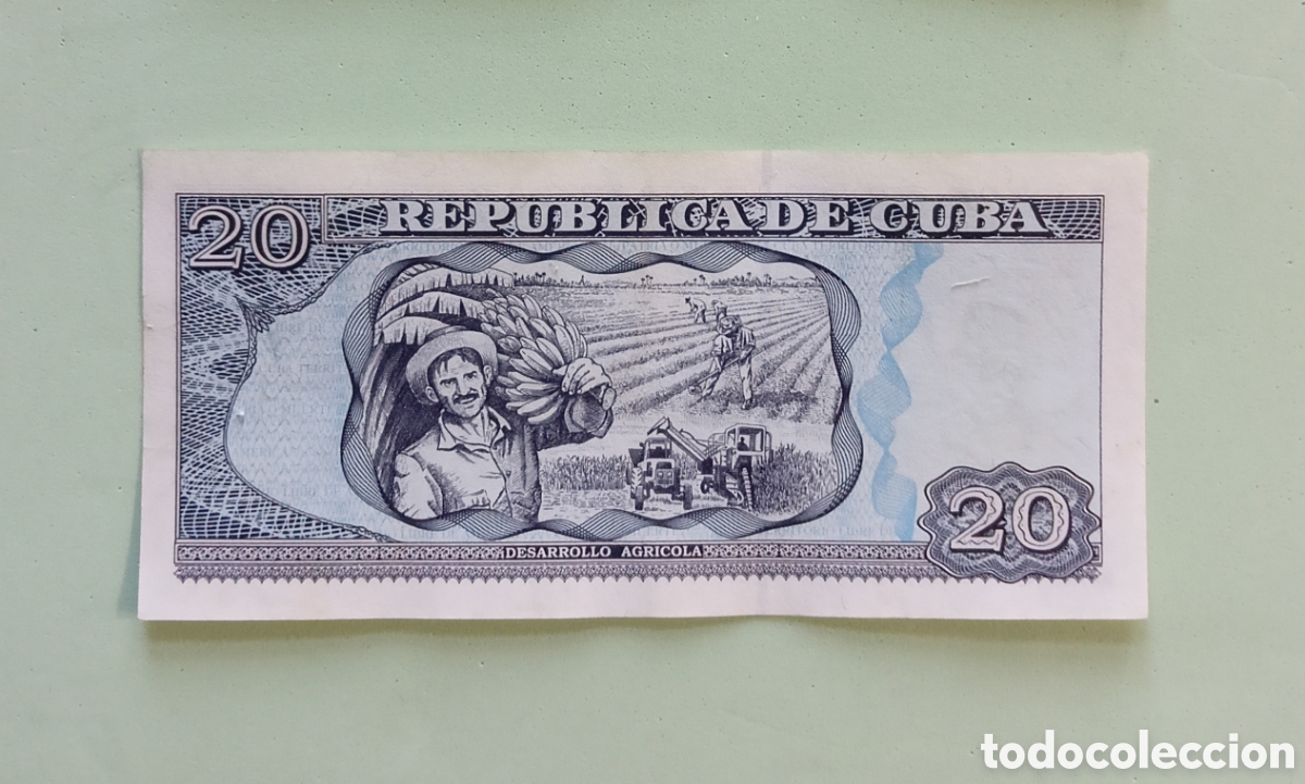 Billetes extranjeros: Cuba. 20 Pesos 2001. Circulado - Foto 2