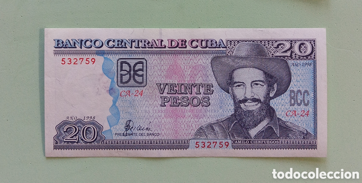 Billetes extranjeros: Cuba. 20 Pesos 1998. Circulado - Foto 1