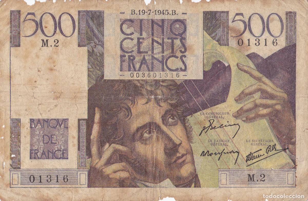 Billetes extranjeros: FRANCIA 500 FRANCOS 1945 - Foto 1