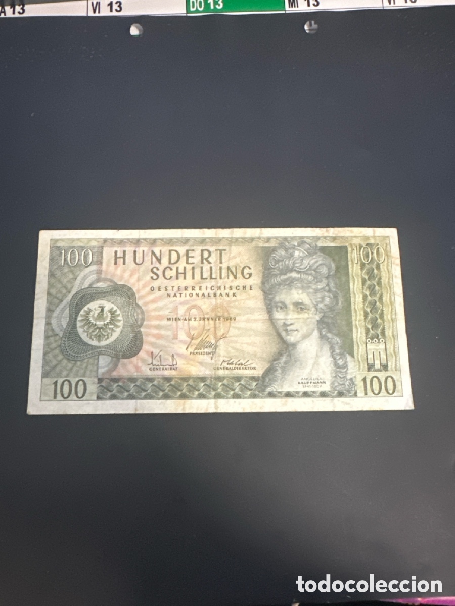Billetes extranjeros: Billete de Austria 100 schilling a&ntilde;o 1969 - Foto 1