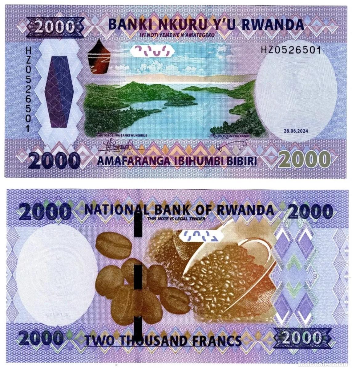Billetes extranjeros: RWANDA / RUANDA 2000 Francos 2024 SC/UNC. - Foto 1