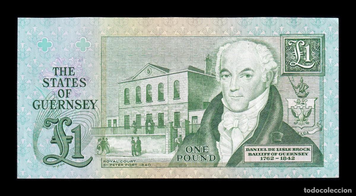 Billetes extranjeros: Guernsey 1 Libra 1991 Pick 52a Ebc/+ Xf/+ - Foto 2