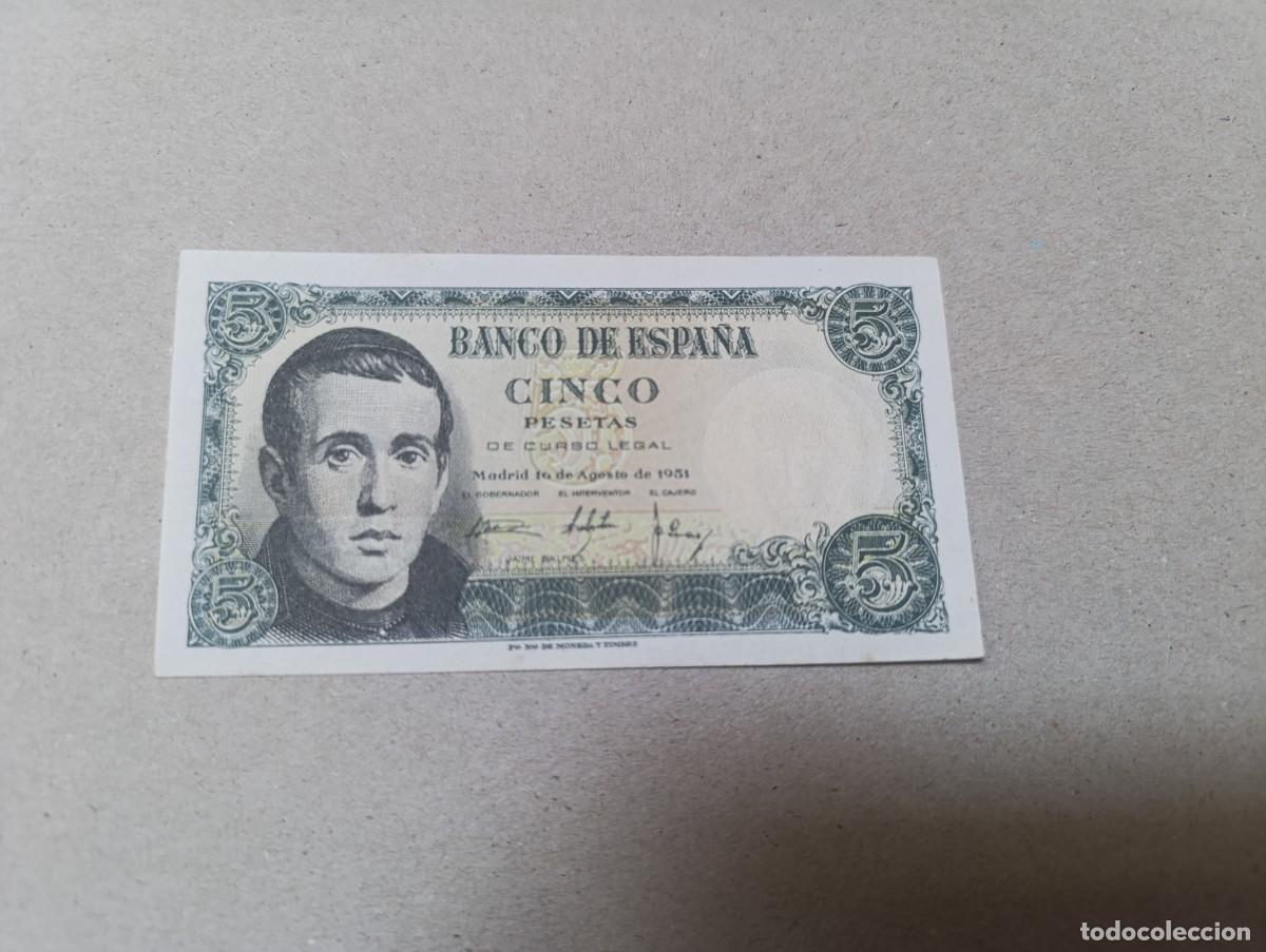 International Banknotes: 5 pesetas 1951, sc/plancha