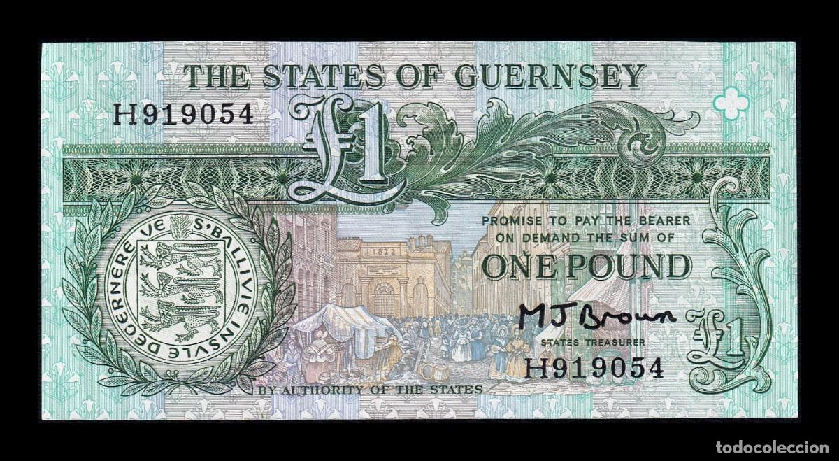 Billetes extranjeros: Guernsey 1 Libra 1991 Pick 52a Ebc/+ Xf/+ - Foto 1