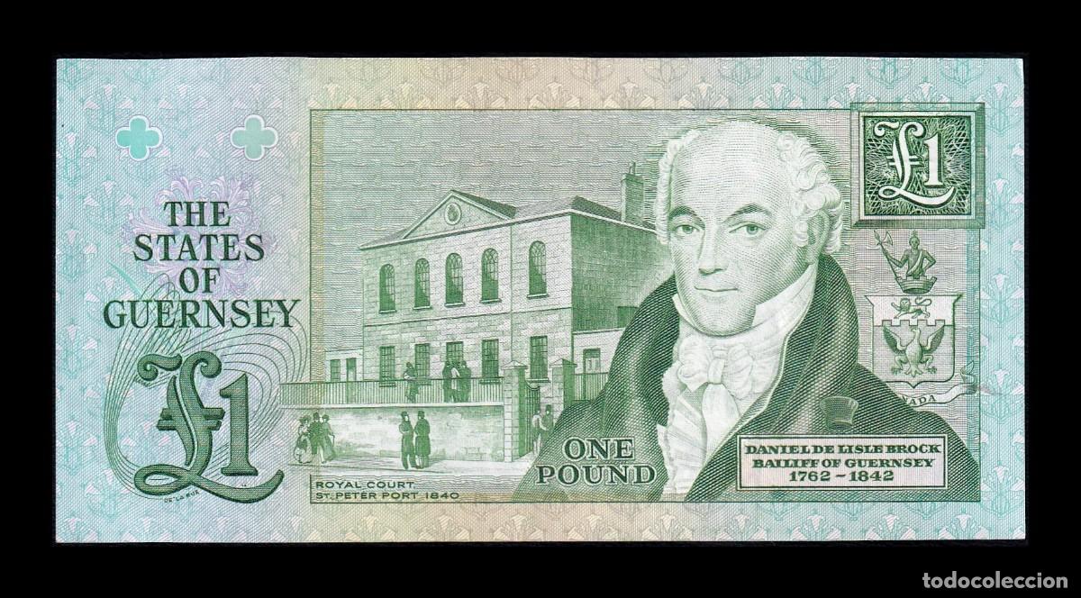 Billetes extranjeros: Guernsey 1 Libra 1991 Pick 52a Ebc/+ Xf/+ - Foto 2