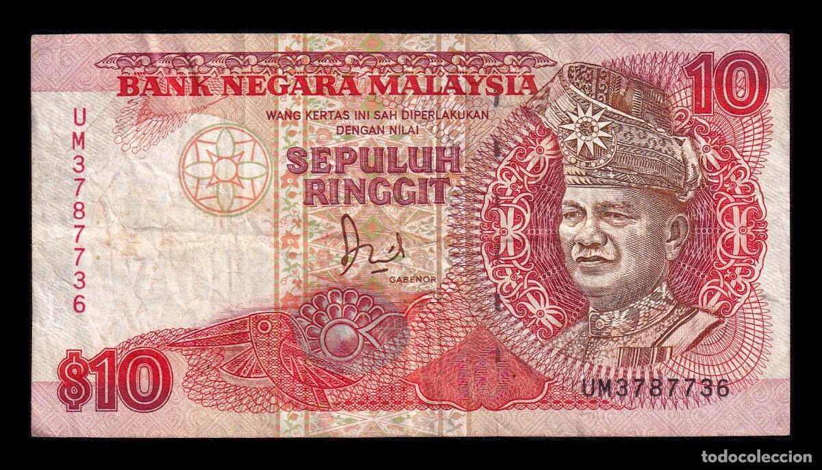 Billetes extranjeros: Malasia 10 Ringgit 1989 Pick 29 Bc/Mbc F/Vf - Foto 1