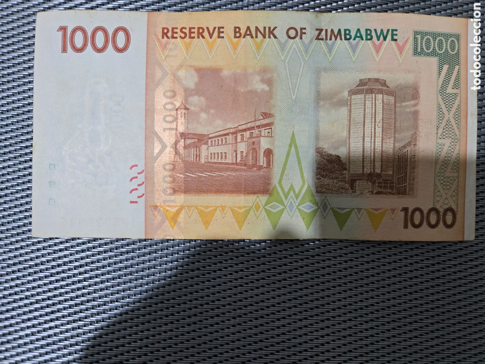 Billetes extranjeros: Billete 1000 d&oacute;lares Zimbabwe - Foto 2