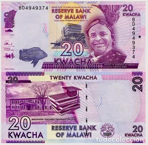 Billetes extranjeros: MALAWI - 20 KWACHA DE 2019 - SIN CIRCULAR - Foto 1