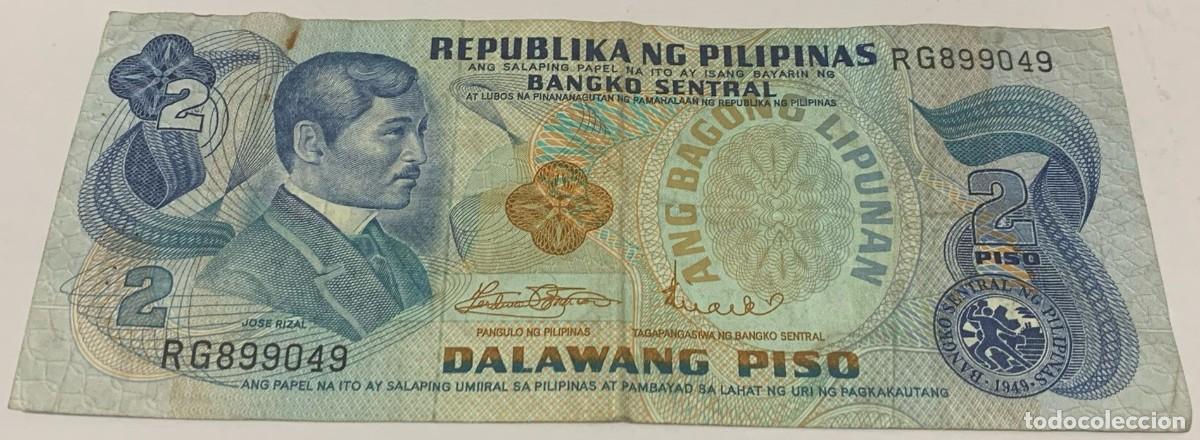 Billetes extranjeros: Billete 1978. 2 Piso. Filipinas. Independencia de Espa&ntilde;a 1898, Aguinaldo. P-159a. MBC