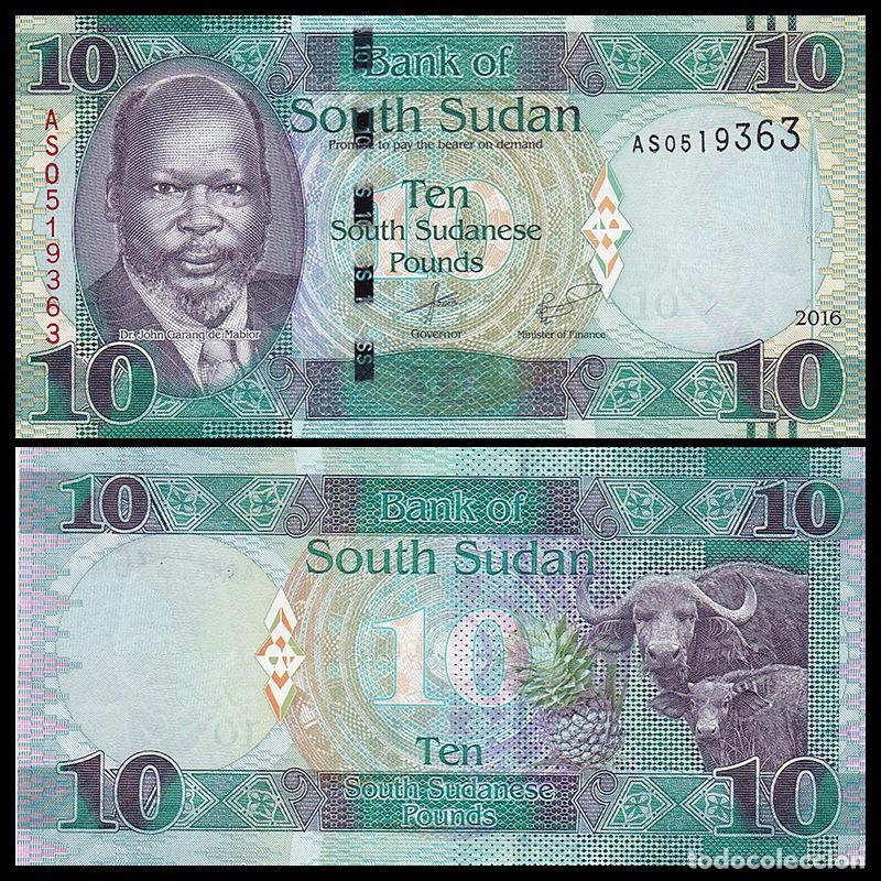 International Banknotes: SUDAN DEL SUR 10 LIBRAS 2016 Pick 12b n/s AV8211521 SIN CIRCULAR