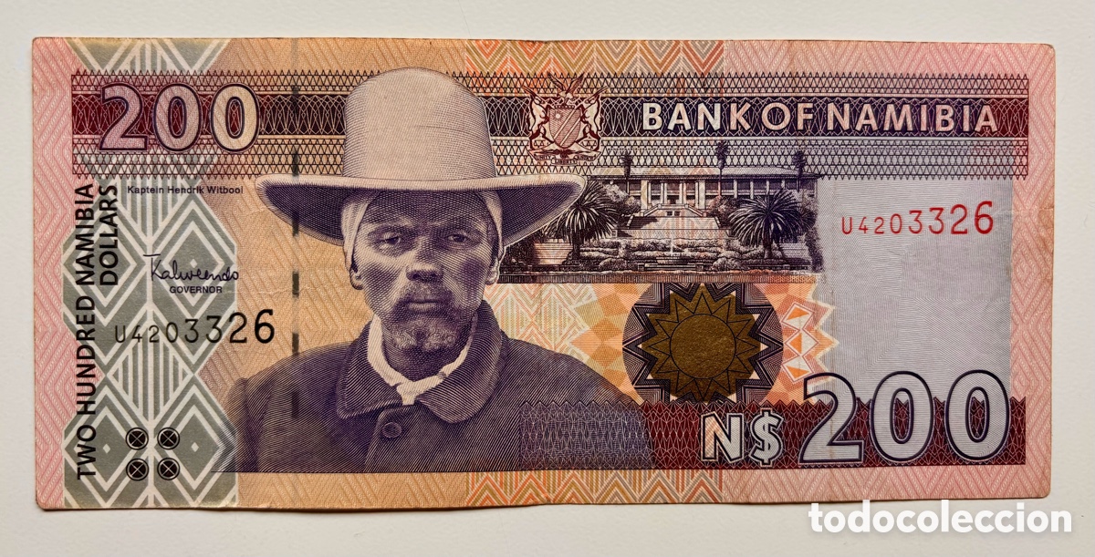 Billetes extranjeros: Billete NAMIBIA 200 Dolares (1996-2003) Dollars - Foto 1