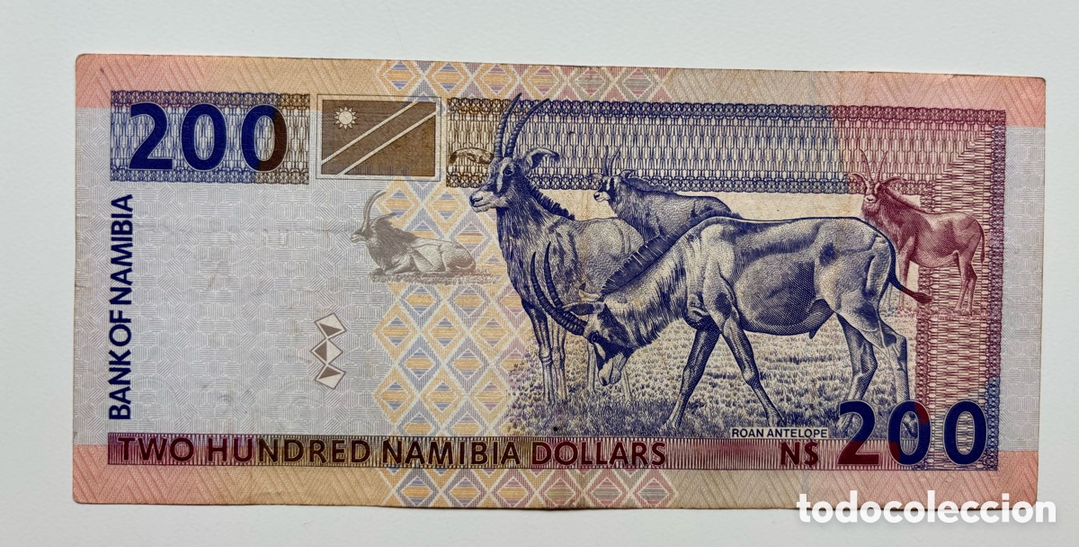 Billetes extranjeros: Billete NAMIBIA 200 Dolares (1996-2003) Dollars - Foto 2