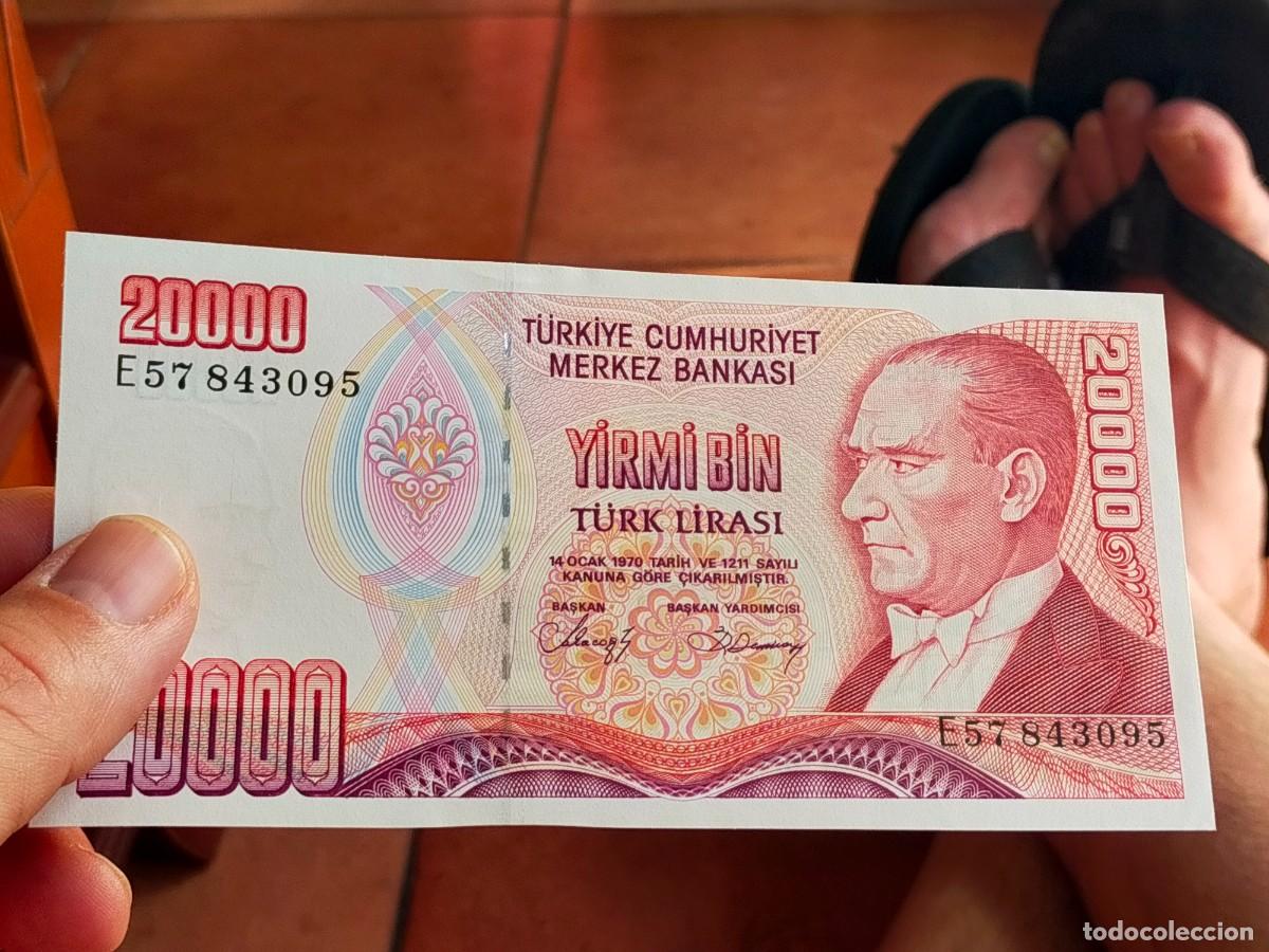 Billetes extranjeros: BILLETE DE 20000 VEINTE MIL LIRAS TURCAS TURQUIA 1970 EXCELENTE CONSERVACION