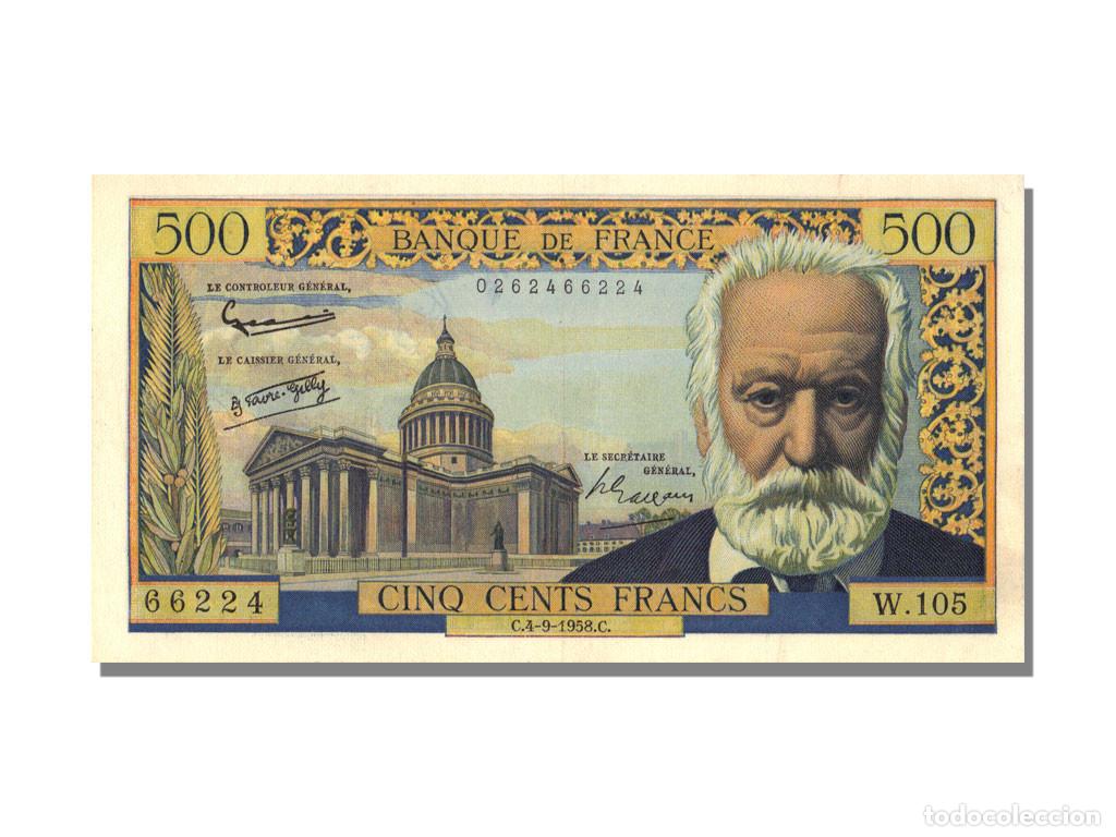 Billetes extranjeros: [#22834] Billete, Francia, 500 Francs, 500 F 1954-1958 ''Victor Hugo'', 1958, 1958-09-04