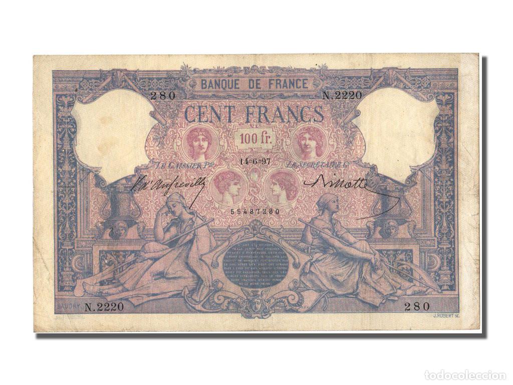 Banconote internazionali: [#23848] Billete, Francia, 100 Francs, 100 F 1888-1909 ''Bleu et Rose'', 1897