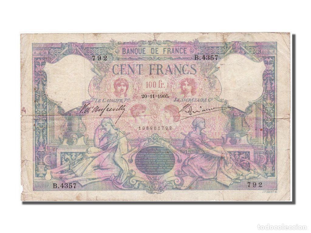Billetes extranjeros: [#100778] Billete, Francia, 100 Francs, 100 F 1888-1909 ''Bleu et Rose'', 1905