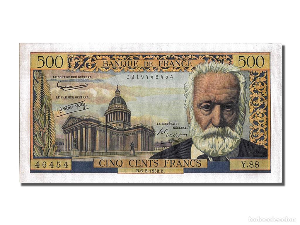Billetes extranjeros: [#201816] Billete, Francia, 500 Francs, 500 F 1954-1958 ''Victor Hugo'', 1958, 1958-02-06