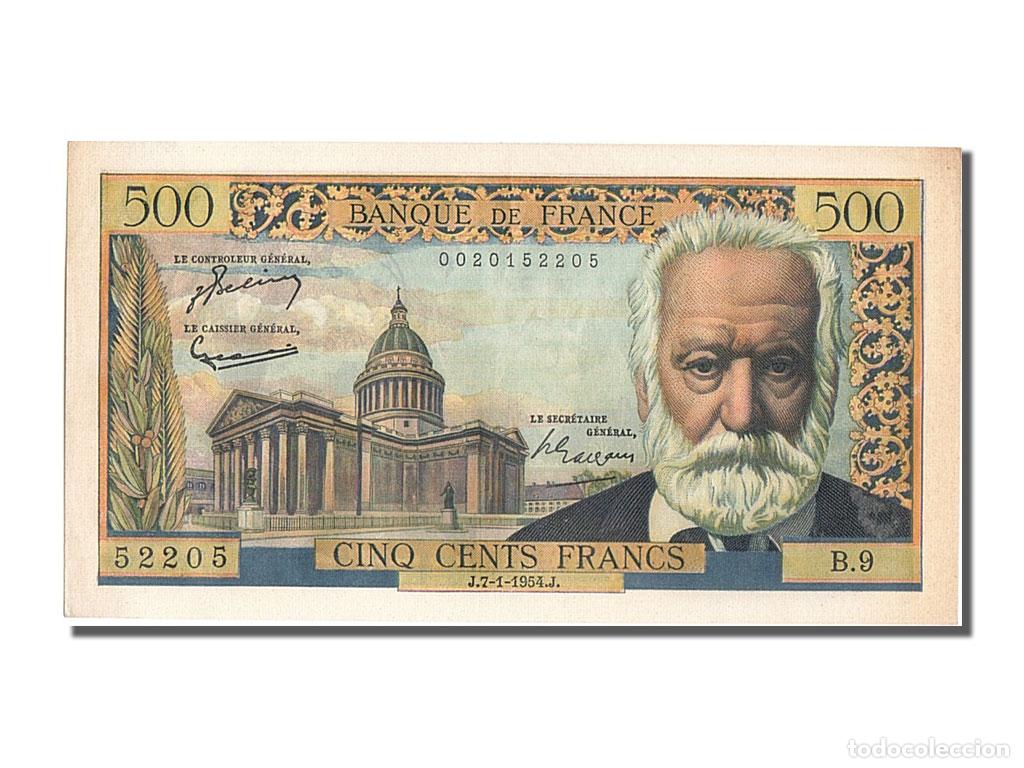 Billetes extranjeros: [#202662] Billete, Francia, 500 Francs, 500 F 1954-1958 ''Victor Hugo'', 1954, 1954-01-07