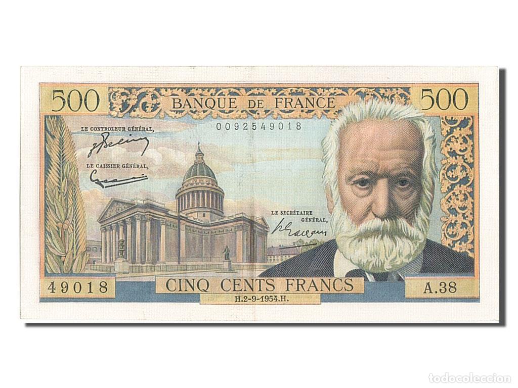 Billetes extranjeros: [#203330] Billete, Francia, 500 Francs, 500 F 1954-1958 ''Victor Hugo'', 1954, 1954-09-02