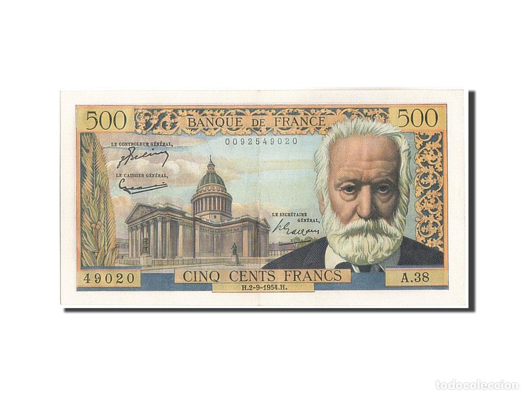 Billetes extranjeros: [#209710] Billete, Francia, 500 Francs, 500 F 1954-1958 ''Victor Hugo'', 1954, 1954-09-02