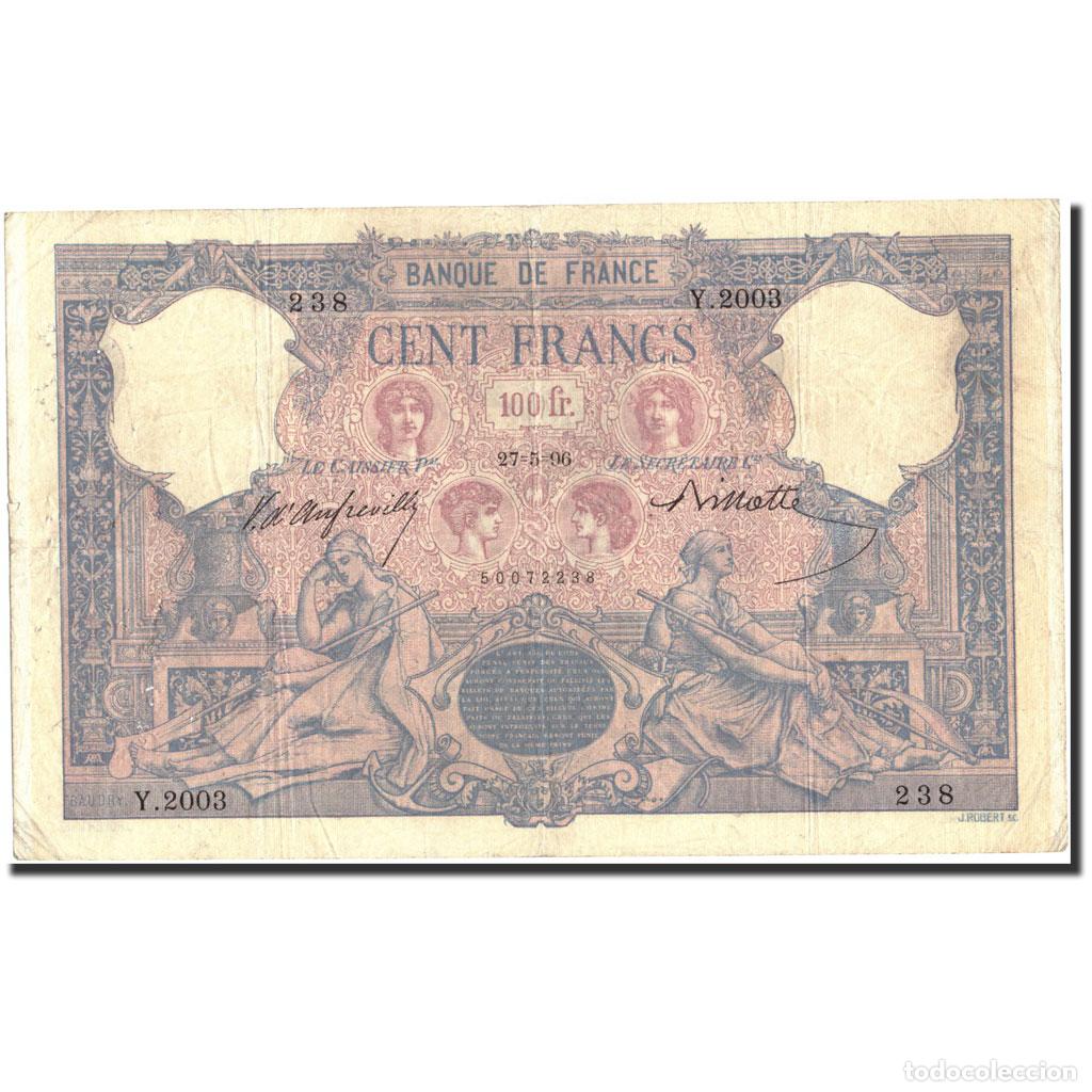 Billetes extranjeros: [#211897] Billete, Francia, 100 Francs, 100 F 1888-1909 ''Bleu et Rose'', 1896