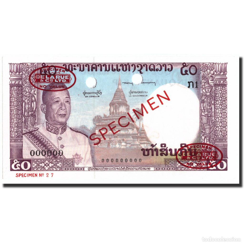 International Banknotes: [#213817] Billete, 50 Kip, 1963, Lao, Specimen, KM:12s2, UNC