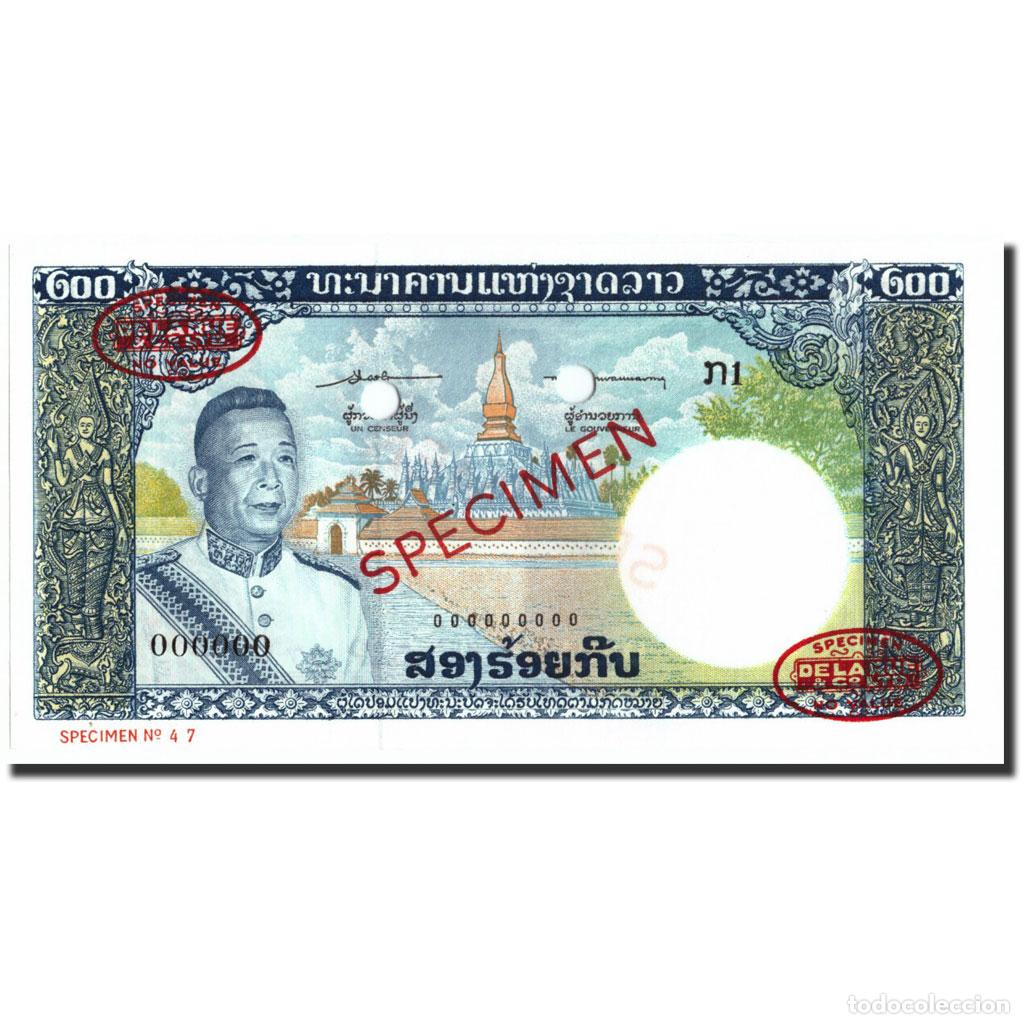 Banconote internazionali: [#213836] Billete, 200 Kip, 1963, Lao, 1963, Specimen, KM:13s2, UNC