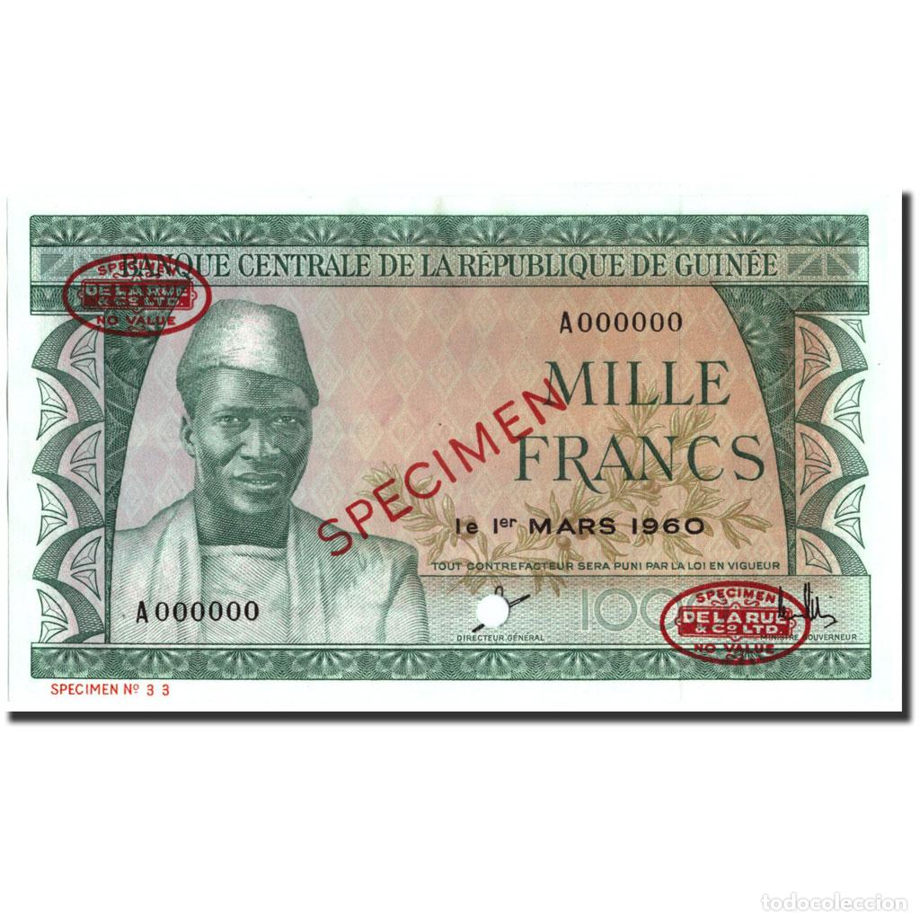 Banconote internazionali: [#213859] Billete, 1000 Francs, 1960, Guinea, 1960-03-01, Specimen, KM:15s, UNC