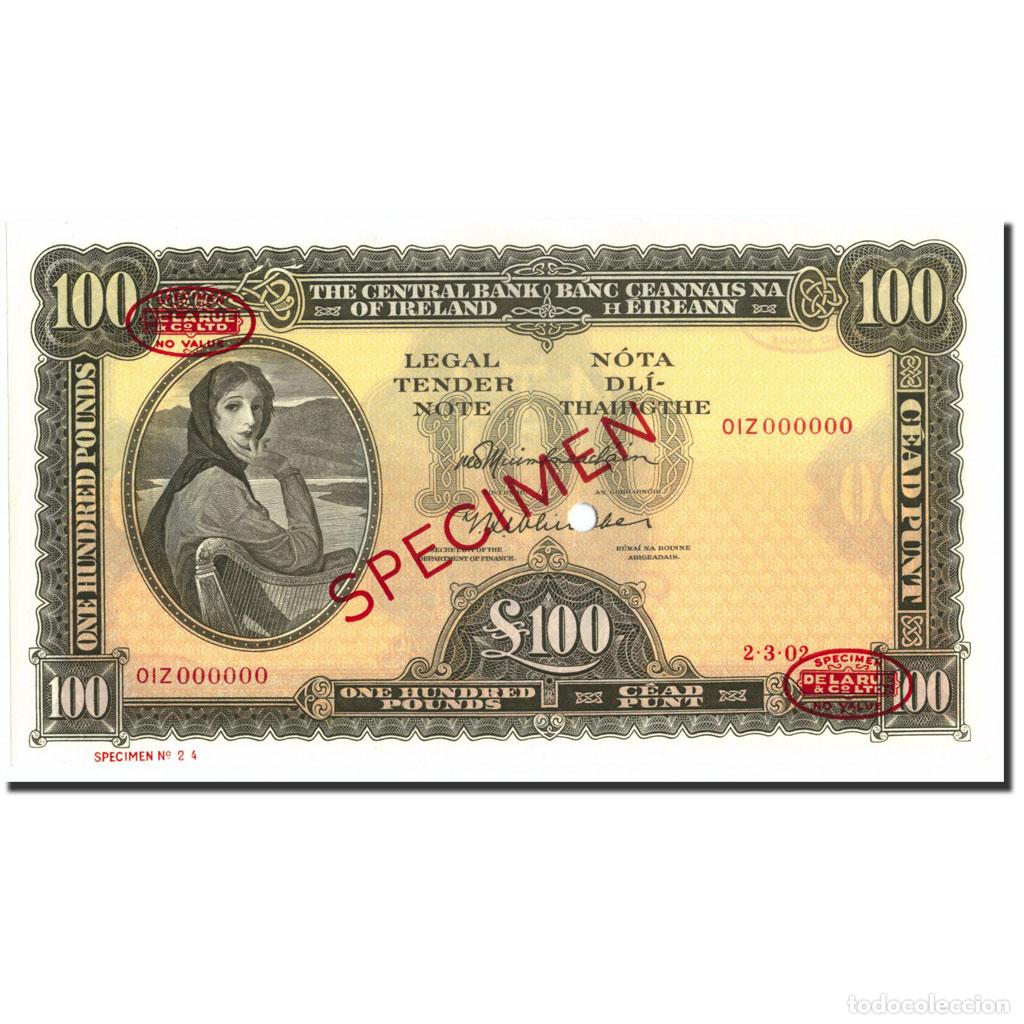 Billetes extranjeros: [#213886] Billete, 100 Pounds, 1970-75, Irlanda - Rep&uacute;blica, Specimen, KM:69a, UNC