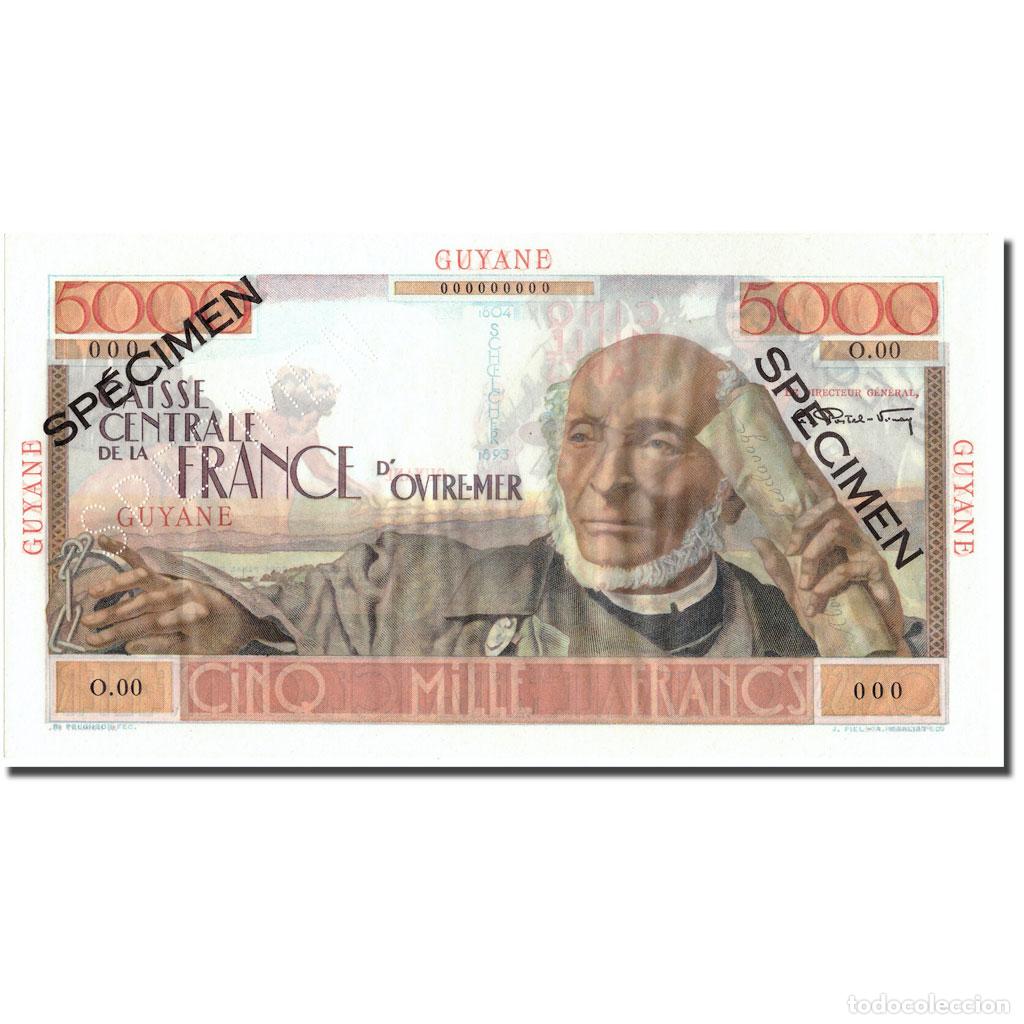 Billetes extranjeros: [#215586] Billete, 5000 Francs, GUAYANA FRANCESA, Specimen, KM:26s, SC+