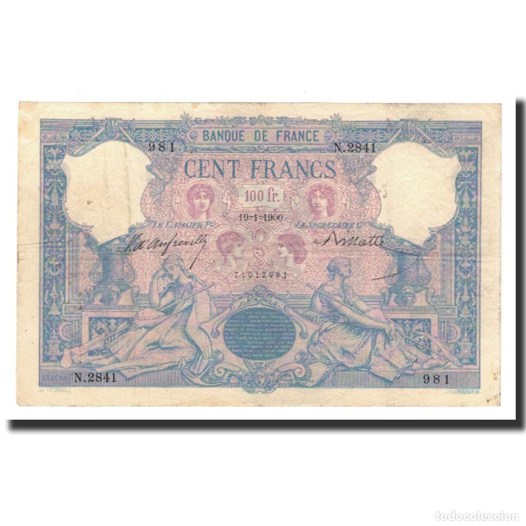 Billets internationaux: [#590782] Billete, Francia, 100 Francs, 1900-01-19, MBC, Fayette:21.13, KM:65b