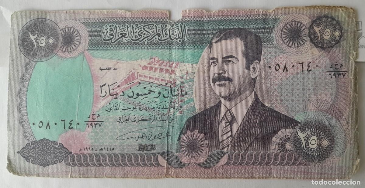 Billetes extranjeros: Billete de Irak de 2002. 250 dinares - Foto 1
