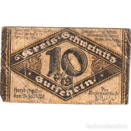 International Banknotes: [#292811] Alemania, Schweinitz, 10 Pfennig, 1920-07-24, BC
