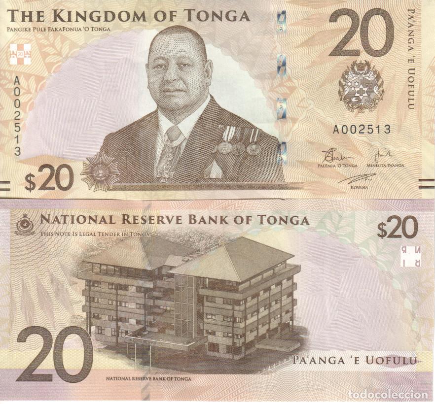 Billetes extranjeros: Tonga 20 paangas Pick W 53 SC/UNC - Foto 1
