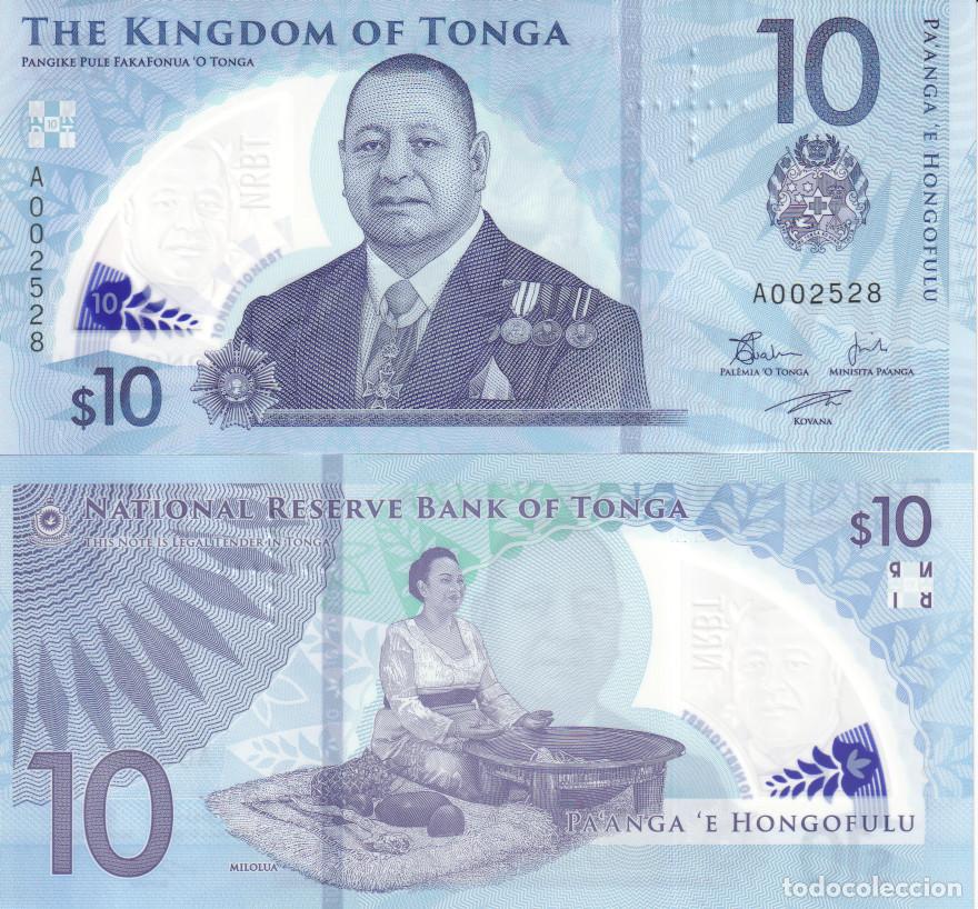 Billetes extranjeros: Tonga 10 paangas Pick W 52 SC/UNC - Foto 1