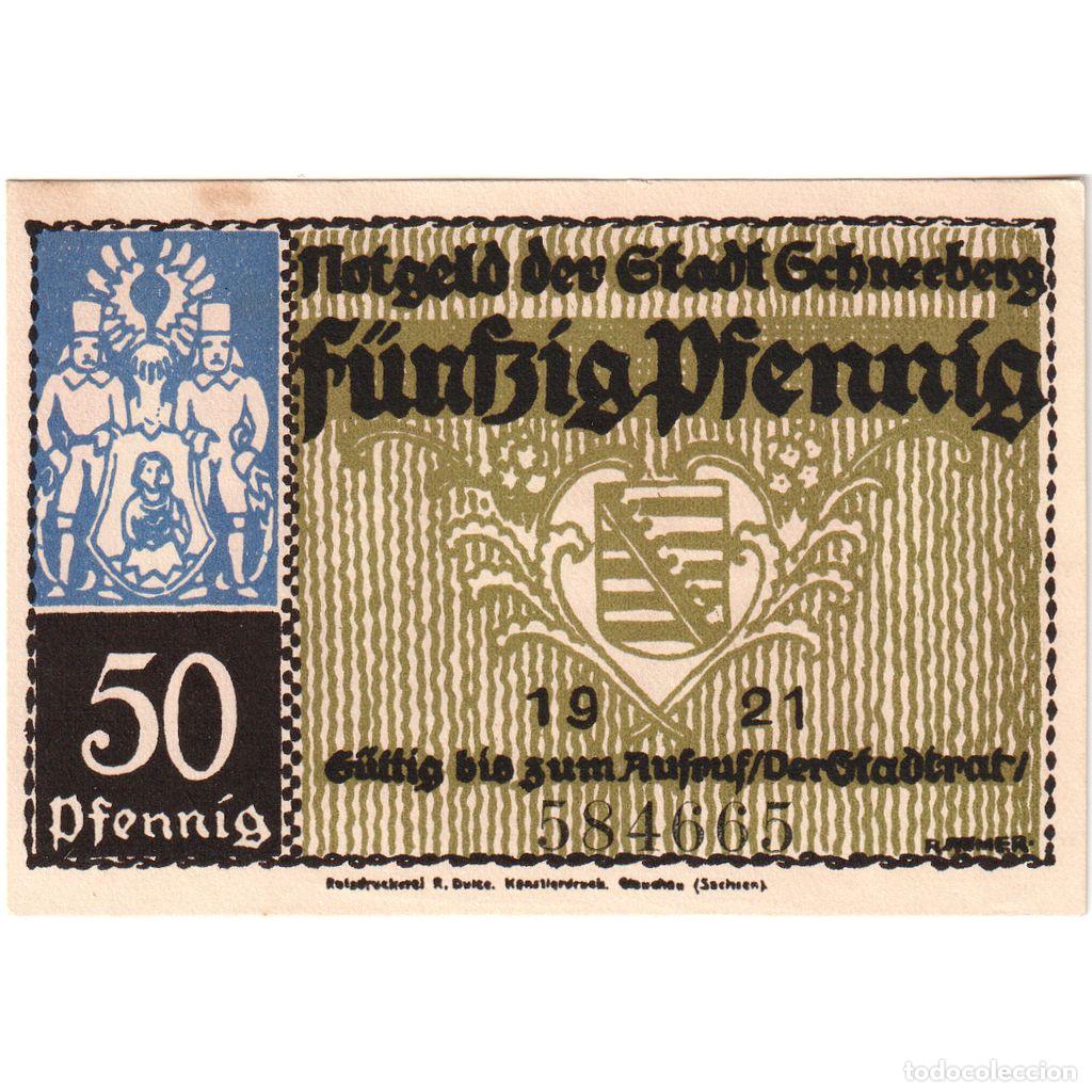 Billets internationaux: [#292944] Alemania, Schneeberg, 50 Pfennig, SC