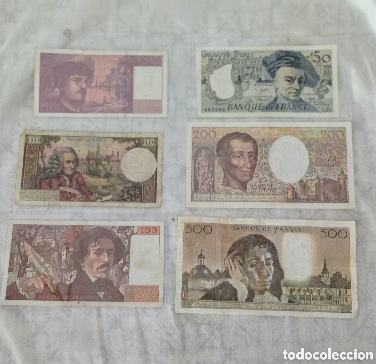 Billetes extranjeros: Lote de Billetes Francia - Foto 2