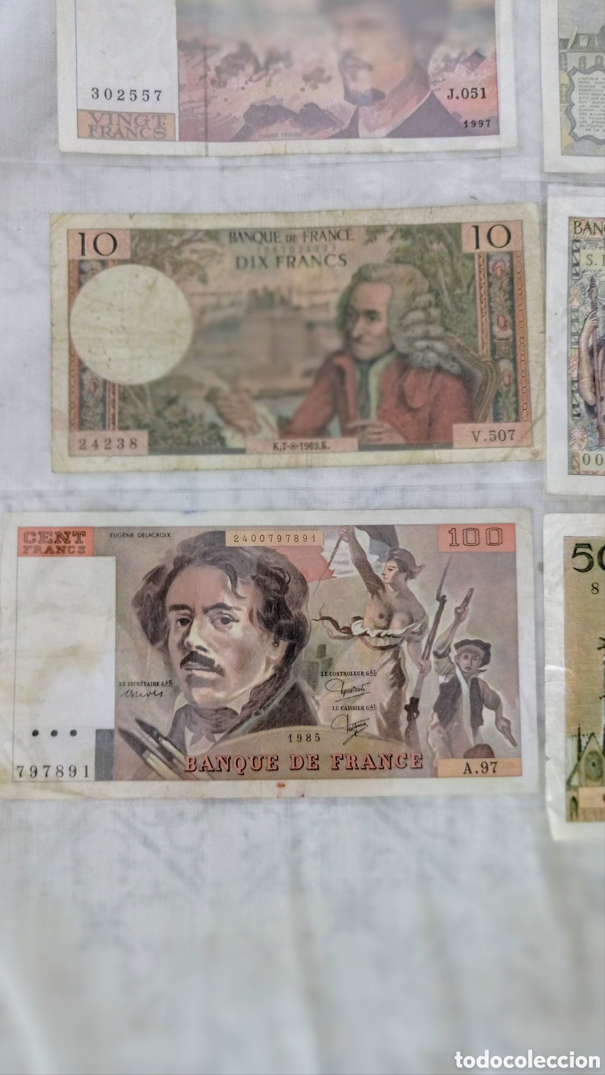 Billetes extranjeros: Lote de Billetes Francia - Foto 3