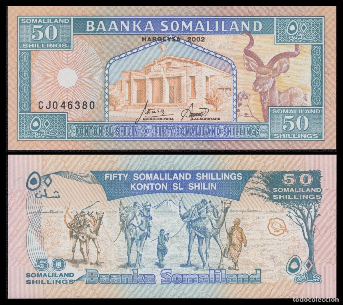 Billetes extranjeros: SOMALILAND 50 CHELINES 2002 Pick 7 SIN CIRCULAR - Foto 1