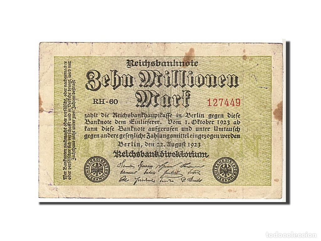 Billets internationaux: [#110383] Billete, 10 Millionen Mark, 1923, Alemania, BC