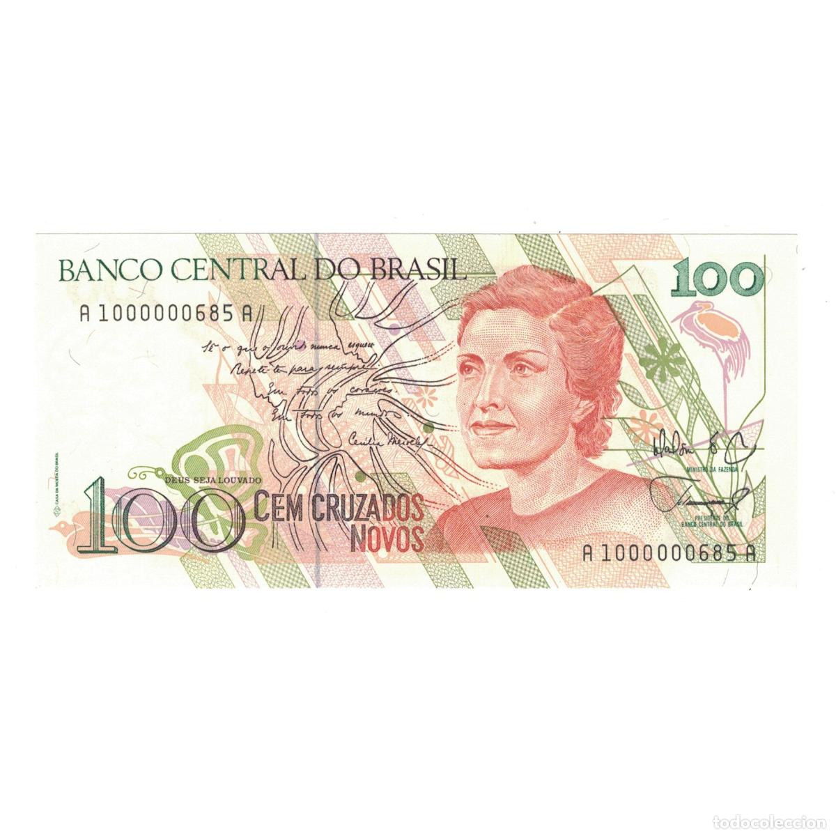 International Banknotes: [#143402] Billete, 100 Cruzados Novos, Undated (1989), Brasil, KM:220a, UNC