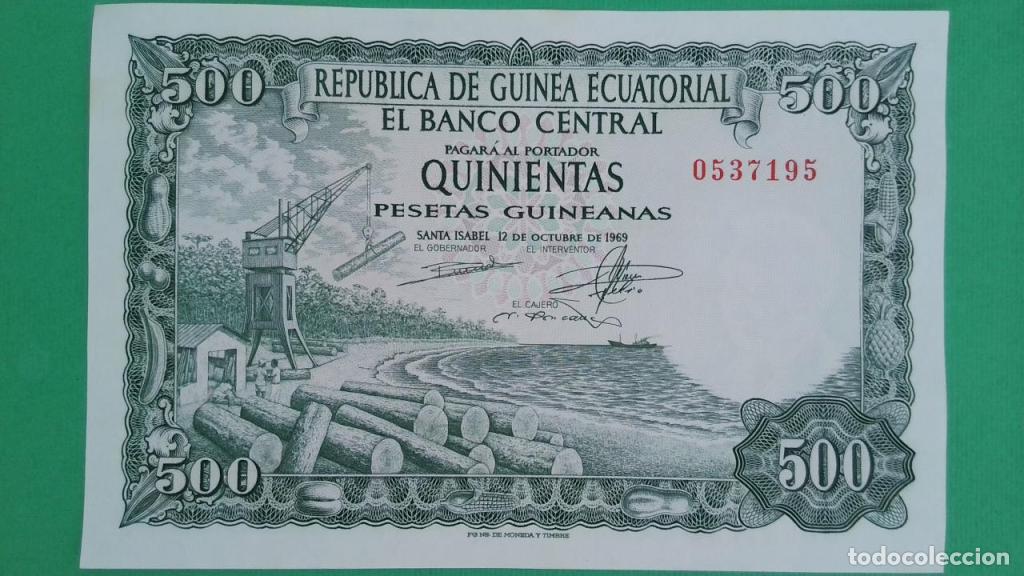 Billetes extranjeros: Guinea Ecuatorial, 500 Pesetas Guineanas 1969 - P2 - (SC / UNC) [0537195]