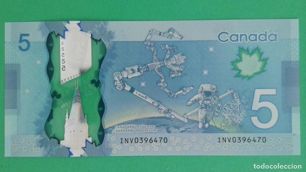 Billetes extranjeros: Canad&aacute;, 5 Dollars 2013 - 106f - (SC / UNC) [INV0396470] - Foto 2