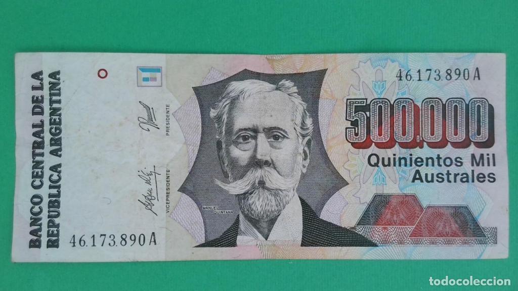 Billetes extranjeros: Argentina, 500.000 Australes ND (1991) - 338 - (MBC / VF) [46173890A]