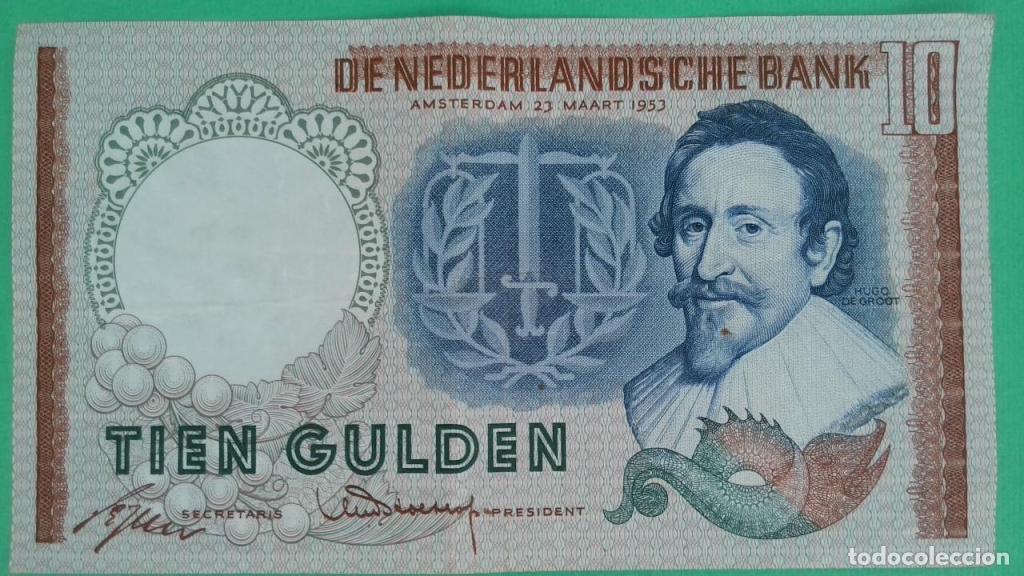 Billets internationaux: Pa&iacute;ses Bajos, 10 Gulden 1953 - P85 - (MBC+ / XF) [AYT033352]