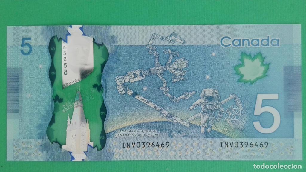Billetes extranjeros: Canad&aacute;, 5 Dollars 2013 - 106f - (SC / UNC) [INV0396469] - Foto 2