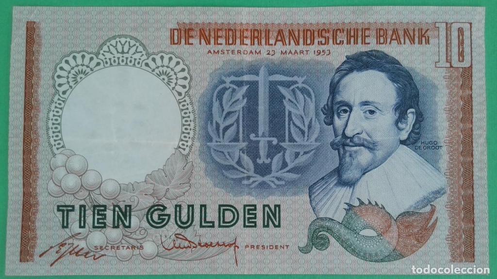 Billets internationaux: Pa&iacute;ses Bajos, 10 Gulden 1953 - P85 - (MBC+ / XF) [DWG007179]