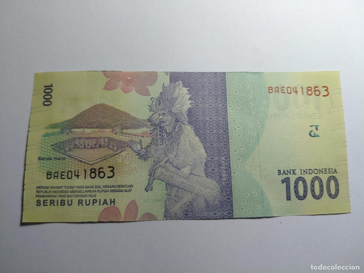 Billetes extranjeros: INDONESIA - 1000 RUPIAS 2016 P154 - Foto 2