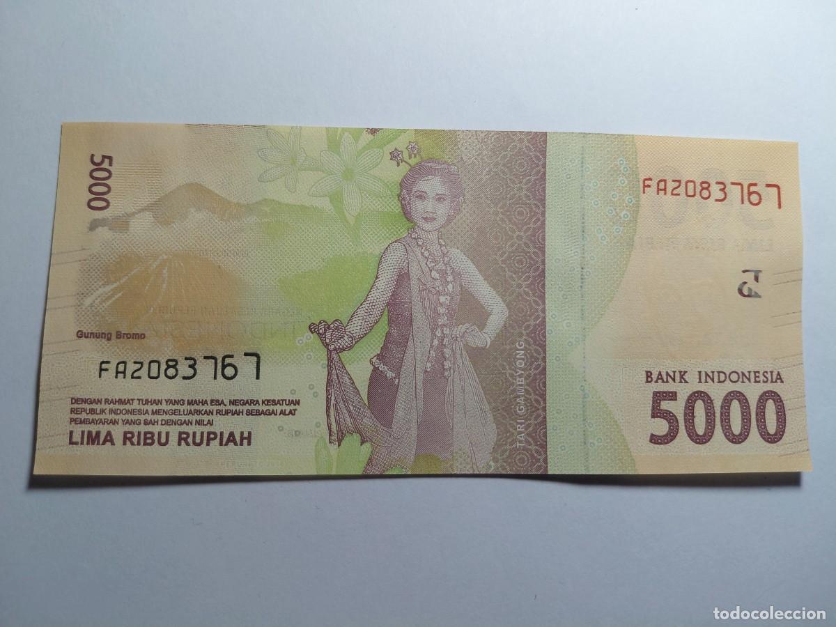 Billetes extranjeros: INDONESIA - 5000 RUPIAS 2016 P156 - Foto 2