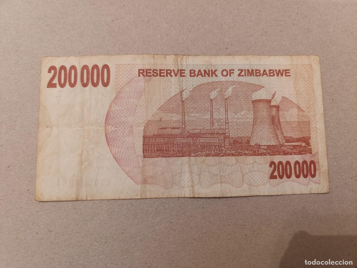Billetes extranjeros: Billete Zimbabwe 200000 dolares, 2007 - Foto 2